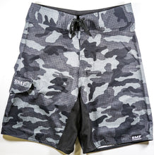 Load image into Gallery viewer, Black Camo BMF Board Shorts
