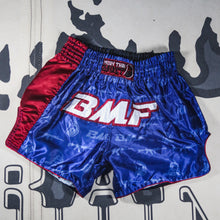 Load image into Gallery viewer, Signature BMF Red White and Blue Muay Thai Shorts
