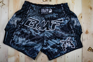 Black Digital Camo Muay Thai Shorts