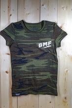 Load image into Gallery viewer, Women&#39;s BMF Green Camo Tee
