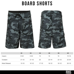 Black Camo BMF Board Shorts