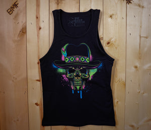 Neon Skull Tank Top With Free Soft Koozie