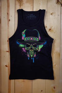 Neon Skull Tank Top With Free Soft Koozie